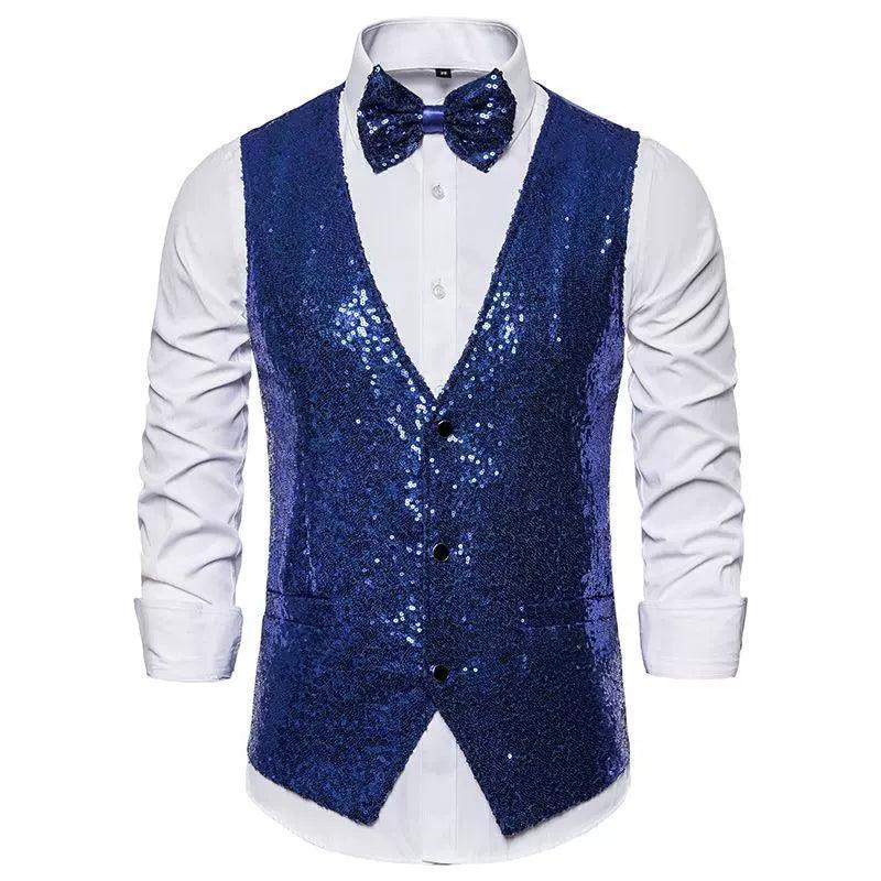 Men's Stage Costumes Sequins Vests – Photography Studio Performance Wear - ClubOn