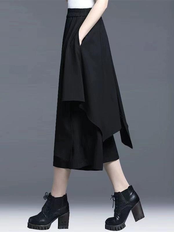 Black Wide-Leg Pants for Women – Spring & Autumn Style - ClubOn