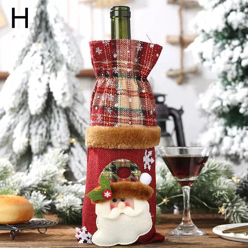 Festive Christmas Wine Bottle Cover – Holiday Home Décor - ClubOn