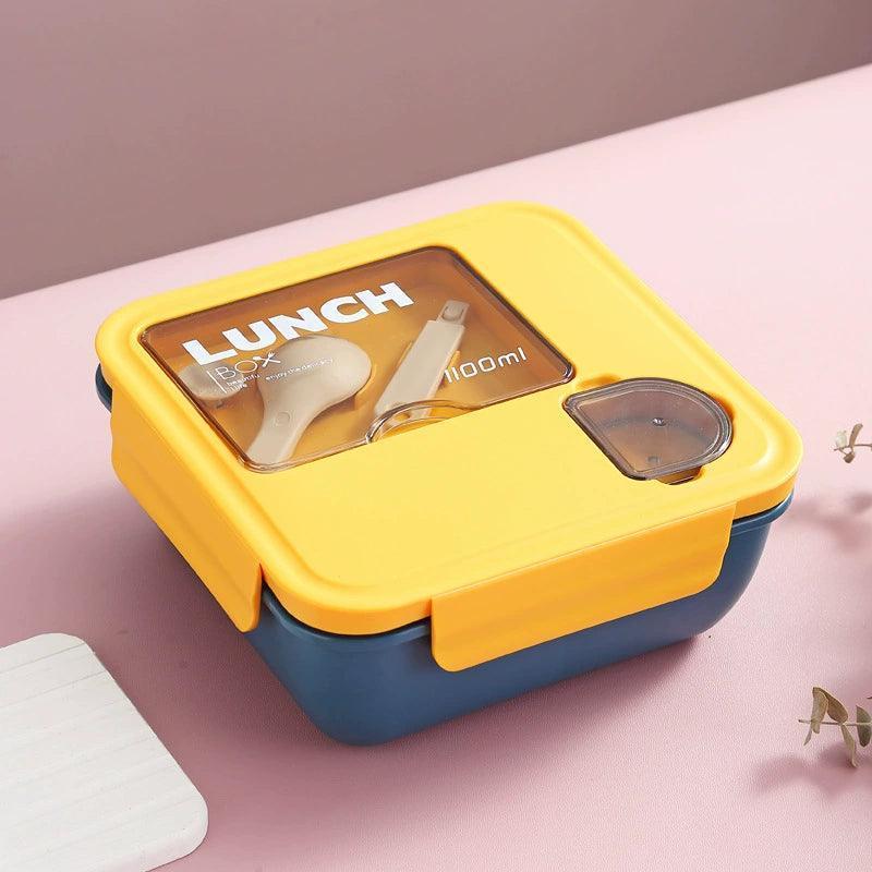 Plastic Lunch Box with Dipping Sauce Container, Microwave Safe - ClubOn