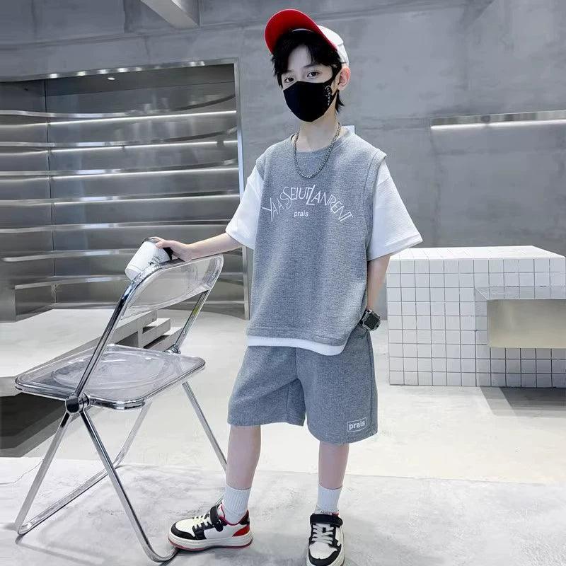 Boys Summer Two-Piece Suit – Trendy Street Style - ClubOn