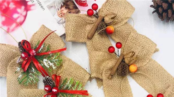 Linen Bow Jewelry – Christmas Decoration & Gift Box Accessory - ClubOn