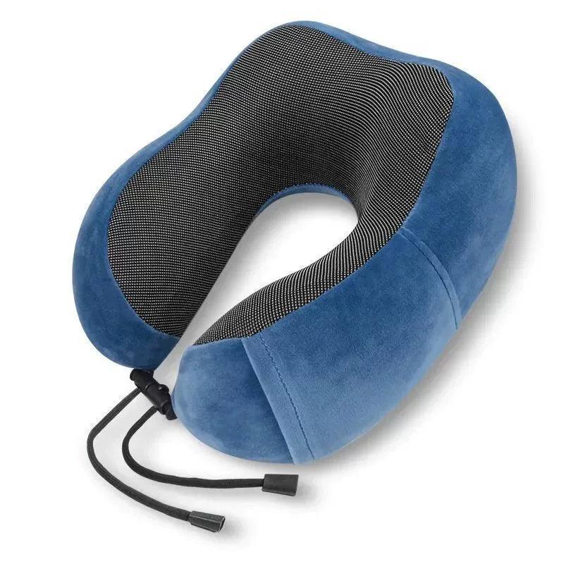 U Shaped Memory Foam Neck Pillow – Soft Travel Pillow with Massage Support - ClubOn