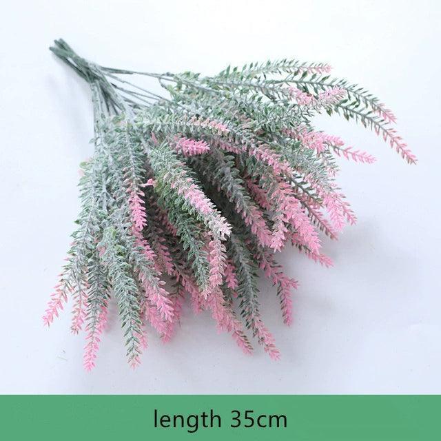 Artificial Flocked Lavender Bundle – Realistic Plastic Fake Flowers - ClubOn