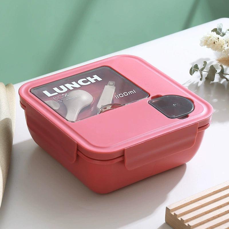Plastic Lunch Box with Dipping Sauce Container, Microwave Safe - ClubOn