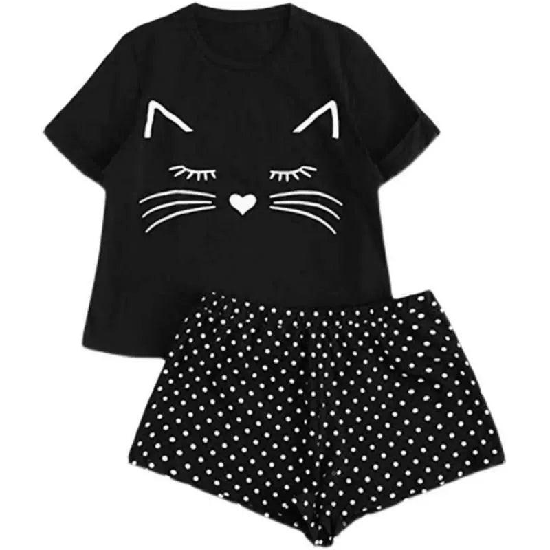 Women’s Pajamas Set - Shorts & T-Shirt Sleepwear - ClubOn