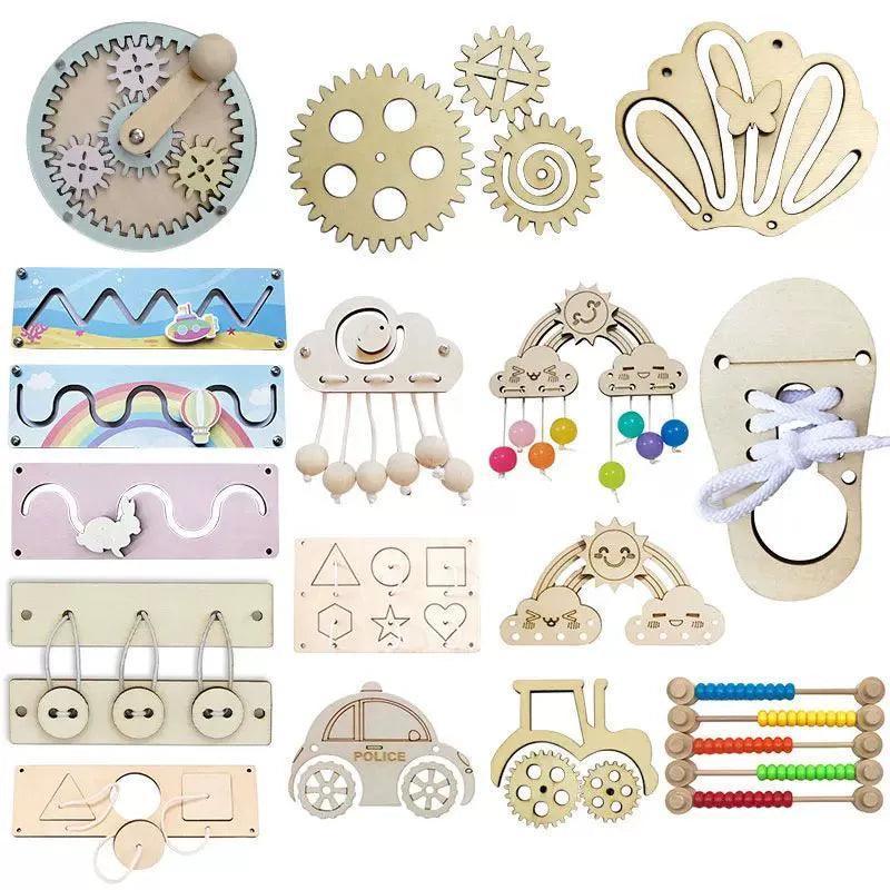 Montessori Busy Board Accessories – DIY Wooden Toy Kit - ClubOn