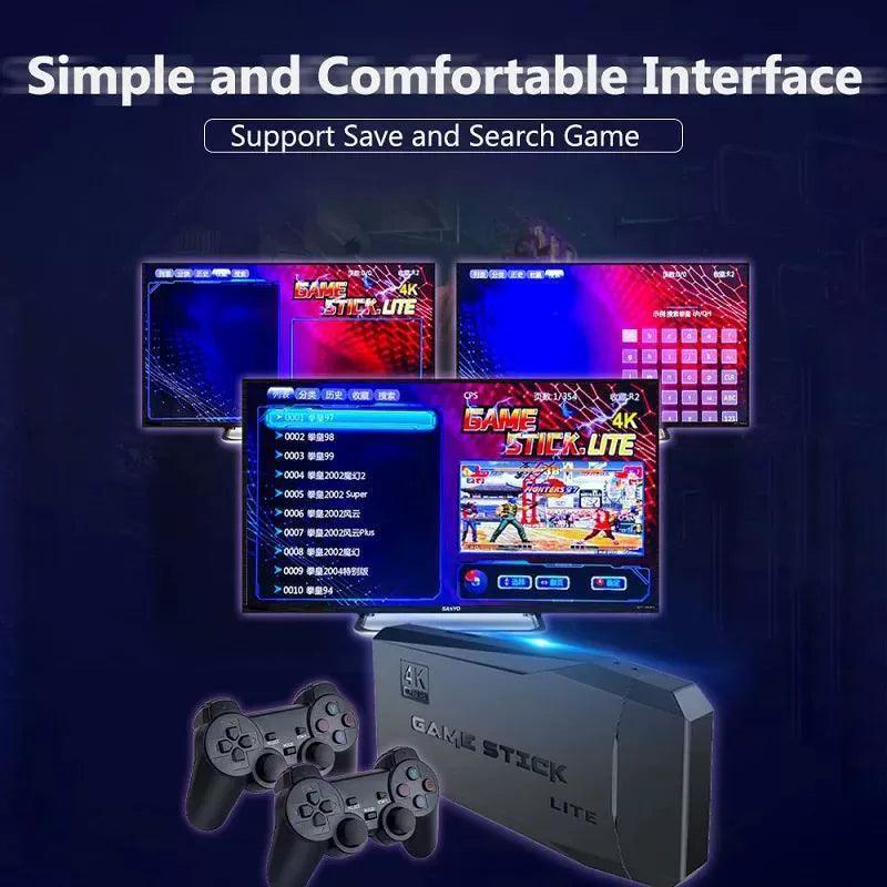 M8 Game Stick 4K with 20,000 Games and Dual Wireless Controllers 100GB M8-64G with box - ClubOn