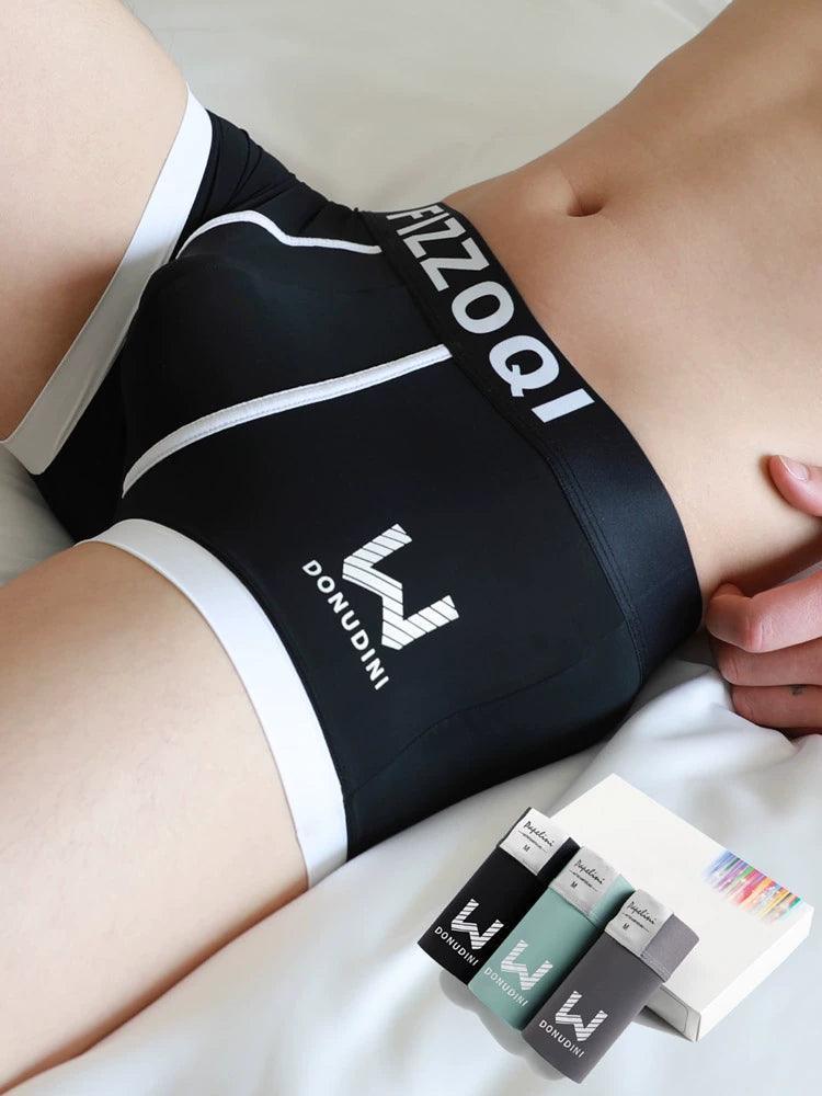 Men's Ice Silk Boxer Briefs - Breathable, Large Size & Mid-Waist - ClubOn