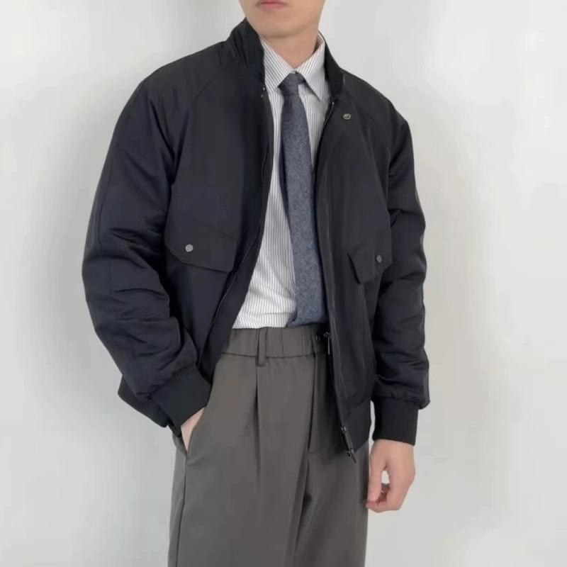 Men’s Retro Baseball Collar Flight Jacket – Autumn & Winter - ClubOn