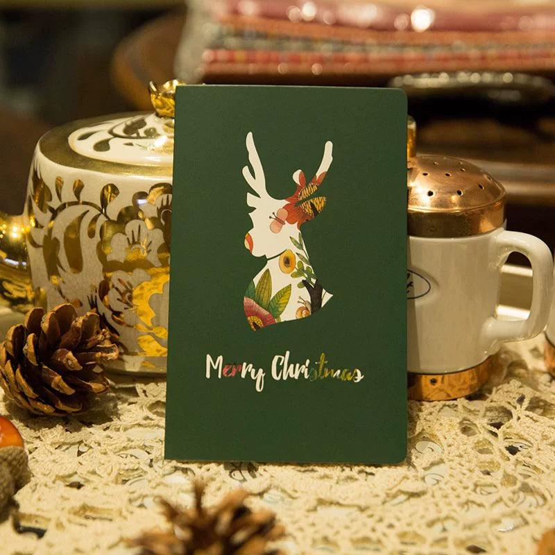 Christmas Deer Greeting Cards & Thank You Cards – Festive Holiday Set - ClubOn