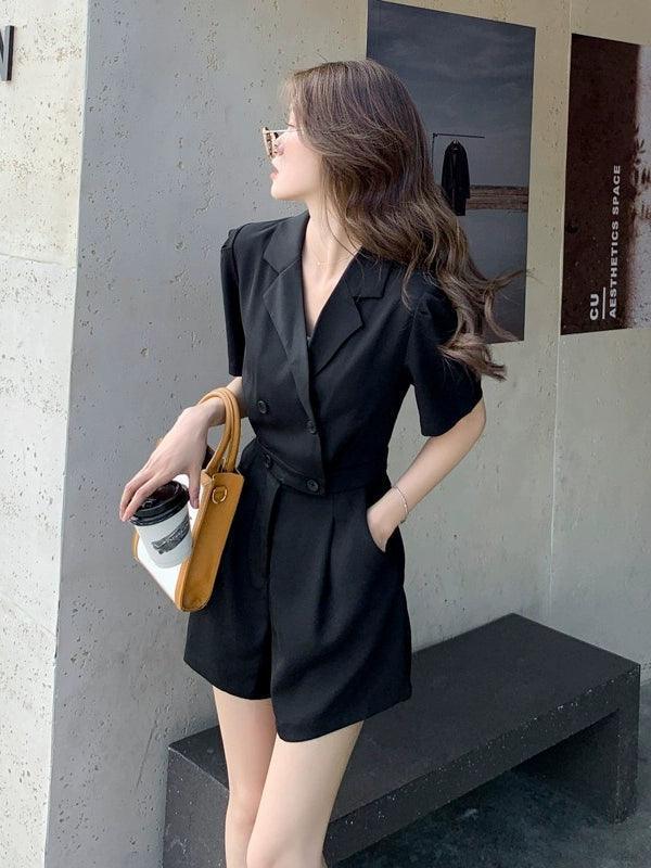 French Style High Waist Jumpsuit for Women - ClubOn