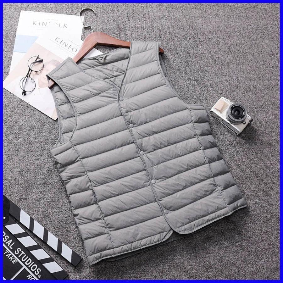 Men’s Waistcoat Down Vest Jacket – Sleeveless Winter Coat - ClubOn