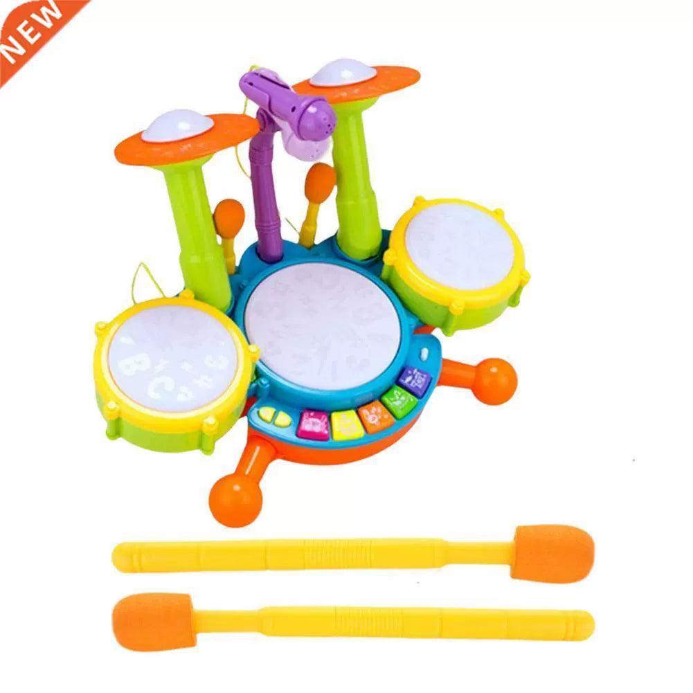 Children’s Drum Set with Microphone – Musical Instrument Toy - ClubOn