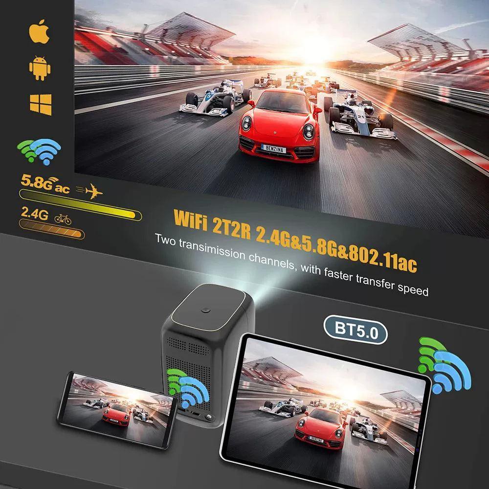 X6 Mini Projector 4K Cinema Smart Android TV WiFi 1080P Home - ClubOn