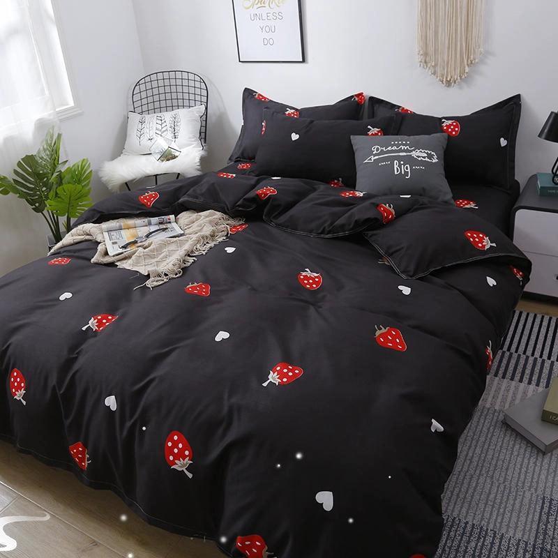 4-Piece Cotton Bedding Set – Duvet Cover, Flat Sheet & Bed Linen - ClubOn