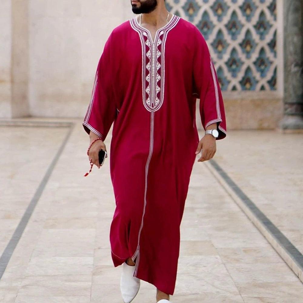 Muslim Men Gown Thobe Kaftan Dress – African Long Shirt - ClubOn