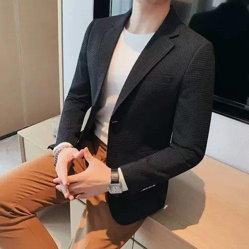 Male Casual Suit Jackets Blazer for Men – Slim Fit Wedding Blazer Jacket - ClubOn