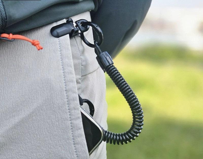 Outdoor Fishing Anti-Lost Phone Holder – Retractable Spring Rope - ClubOn