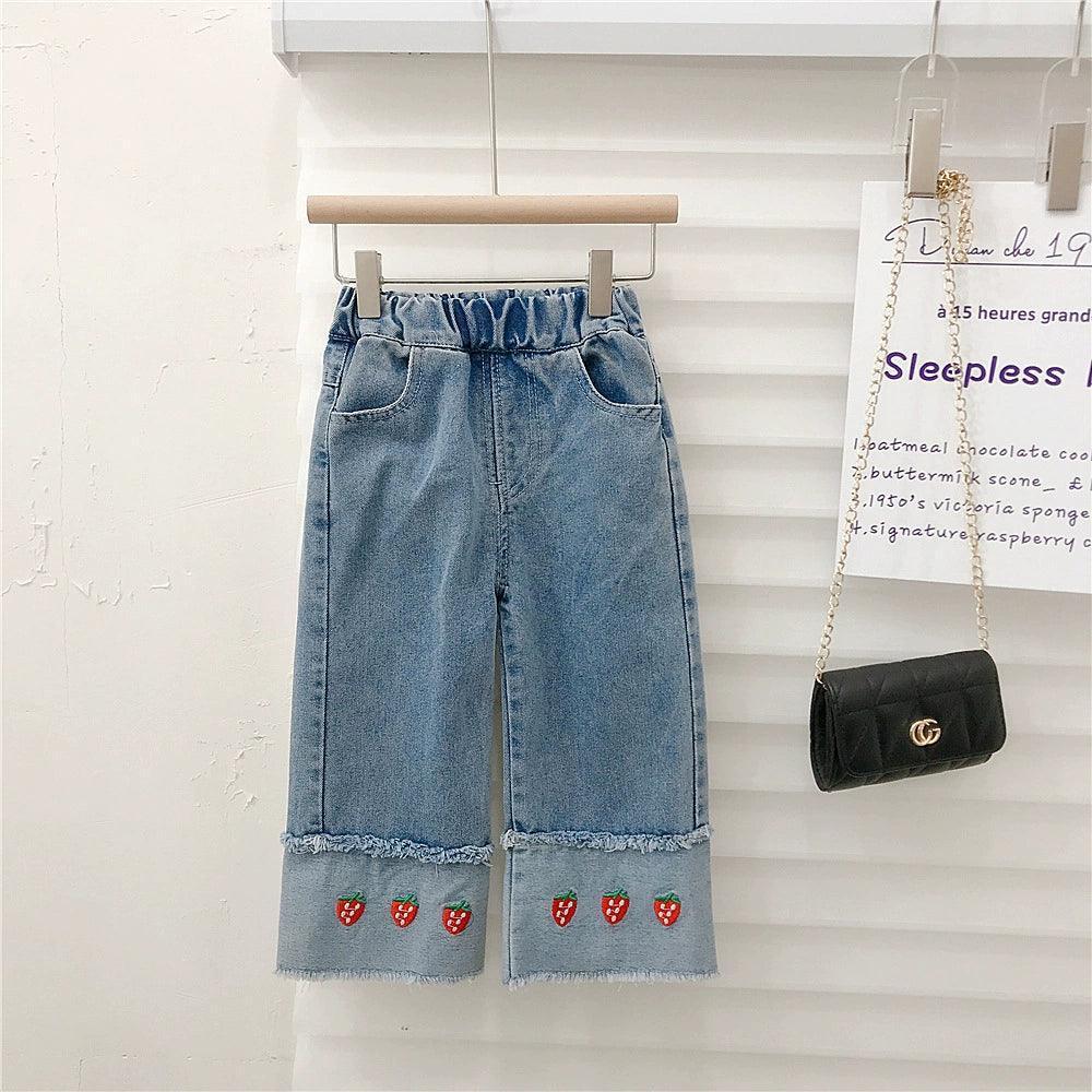 Girls' Spring & Autumn Jeans - Stylish Children's Trousers - ClubOn