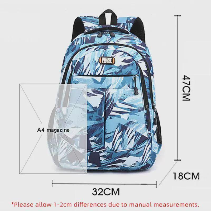 Large Capacity Backpack | Colorful Print School Bag for Teens - ClubOn