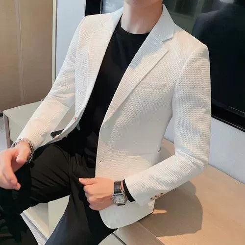 Male Casual Suit Jackets Blazer for Men – Slim Fit Wedding Blazer Jacket - ClubOn