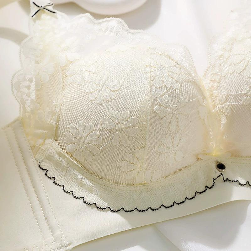Breathable Lace Bra - Comfortable Wireless Design for Women - ClubOn