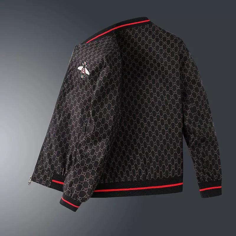 Embroidered Printed Baseball Collar Jacket – Stylish Casual Jacket - ClubOn