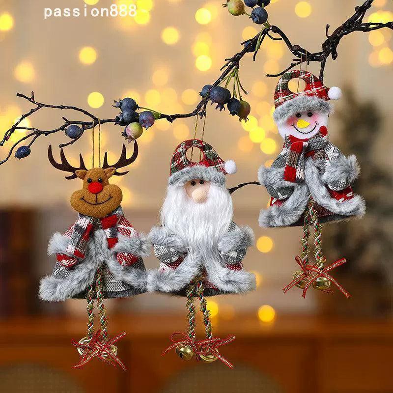Santa Claus with Bells – Fabric Christmas Tree Decorations - ClubOn