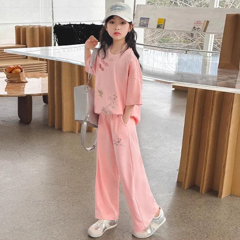 New Girls' Summer Sports Set - Style Two-Piece - ClubOn