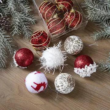 Christmas Sequin Pompom Ball Tree Decorations - ClubOn