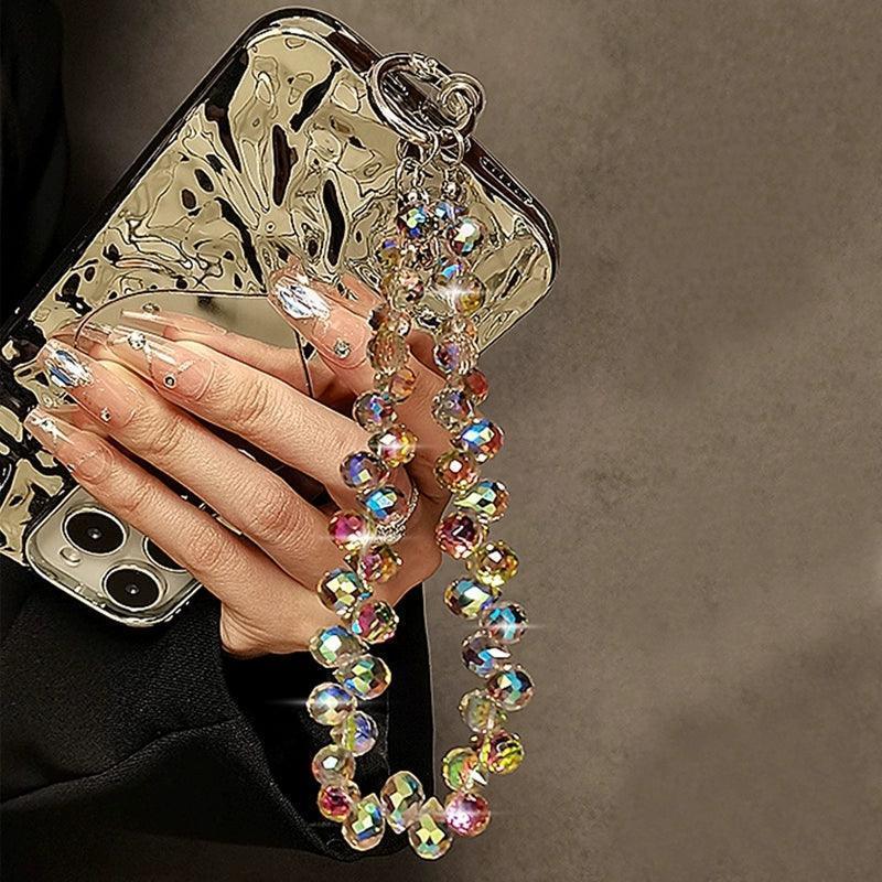 Luxury Crystal Beads Bracelet Lanyard – Wrist Rope with Clip - ClubOn