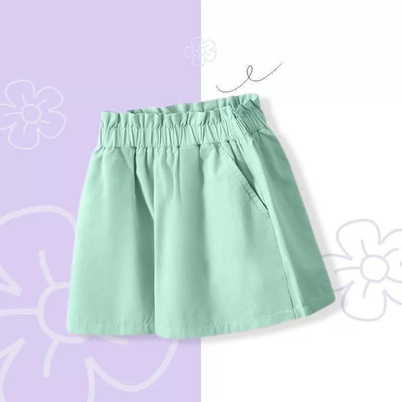 Girls' Pure Cotton Casual Shorts – New Korean-Style for Little Girls - ClubOn