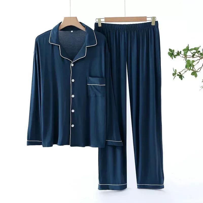Men's Trouser Pajama Set - Long Sleeve for Spring & Autumn - ClubOn