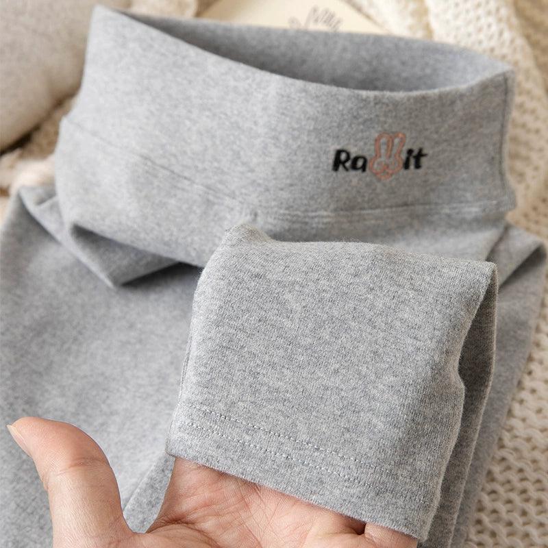 Girls' Plus Velvet Gray Leggings - Autumn/Winter Trousers - ClubOn