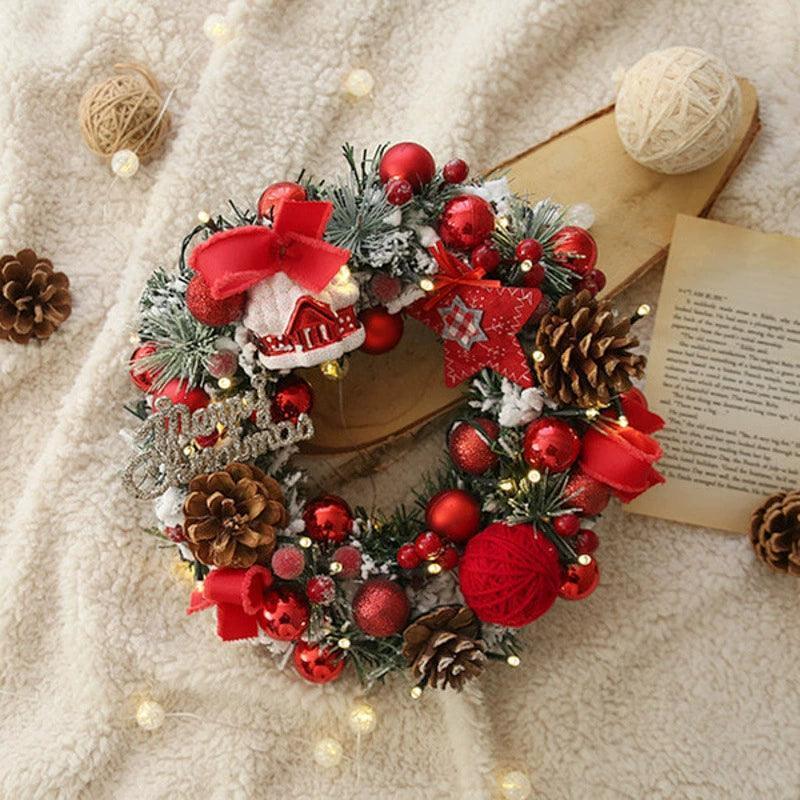 Christmas Wreath - Pine Needle Vine Decoration, American Style - ClubOn