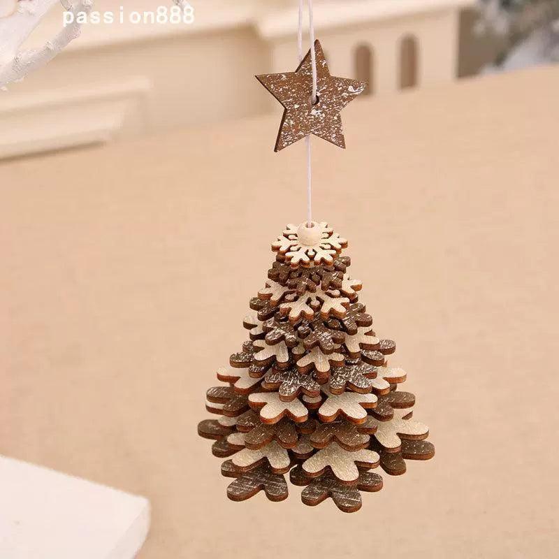 Christmas Decorations - Wooden Bell Pendants for Festive Gifts - ClubOn