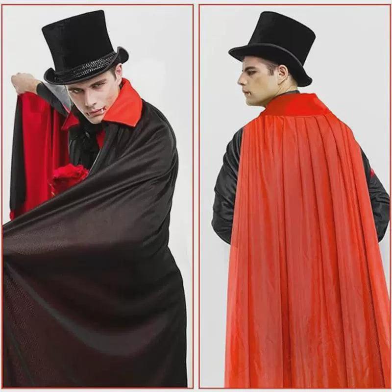 Halloween Hooded Cloak Costume – Medieval Black Cloak for Adults & Kids - ClubOn