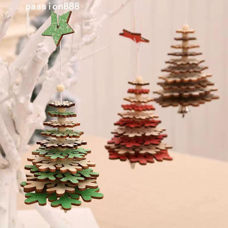 Christmas Decorations - Wooden Bell Pendants for Festive Gifts - ClubOn