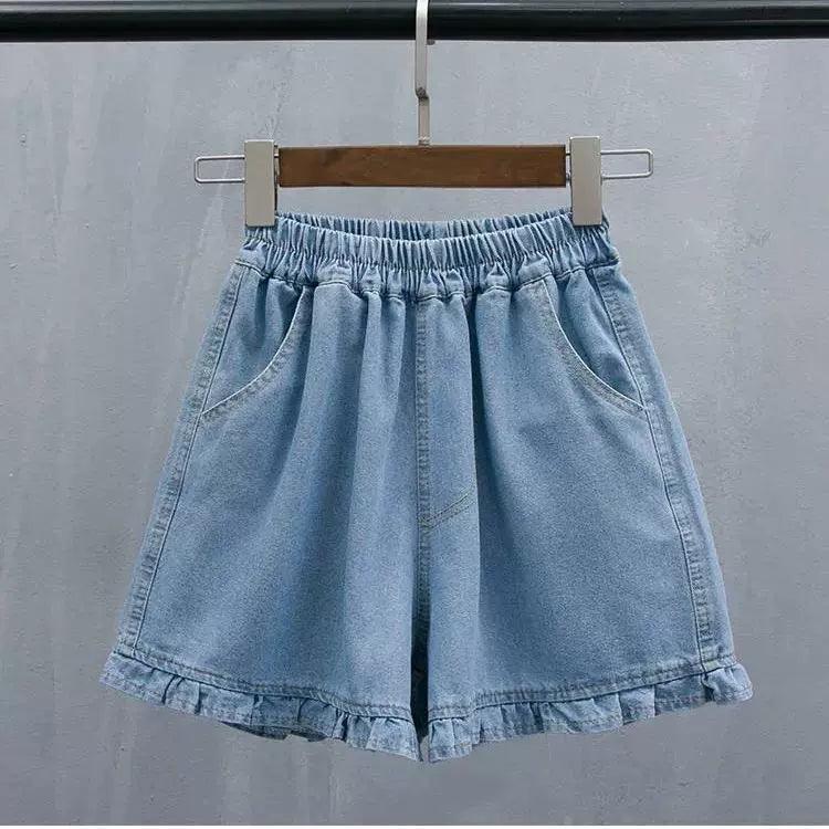 Girls' Summer Western-Style Denim Shorts – Fashionable & Trendy - ClubOn