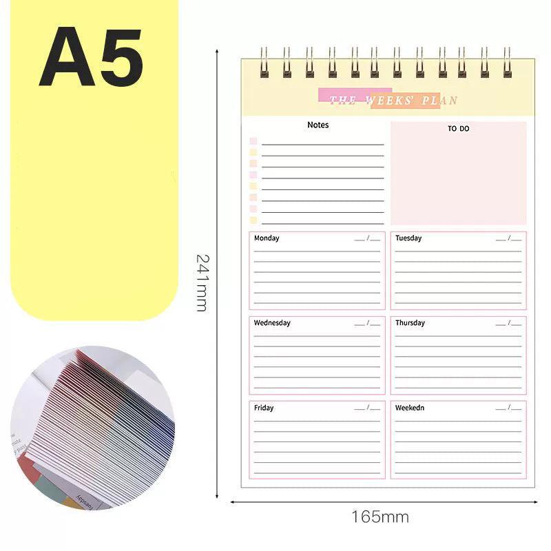 English Weekly Planner – PP Cover Notebook & Schedule Book - ClubOn