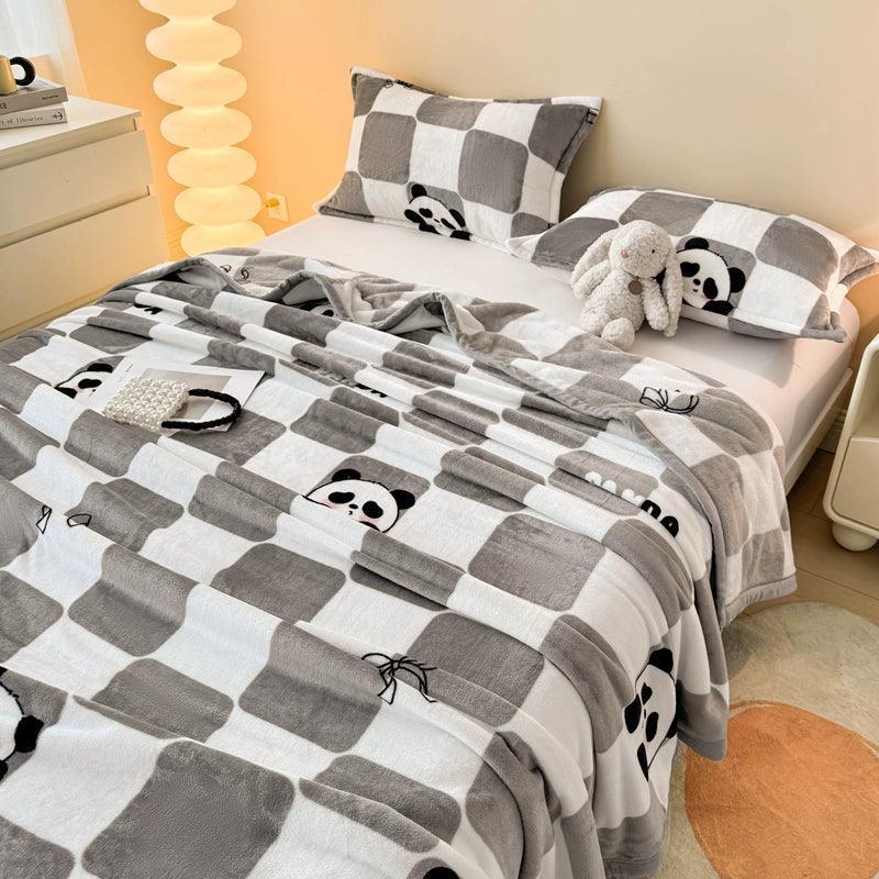 Milk Fleece Blanket – Winter Flannel & Coral Fleece Plus Velvet Nap Throw - ClubOn