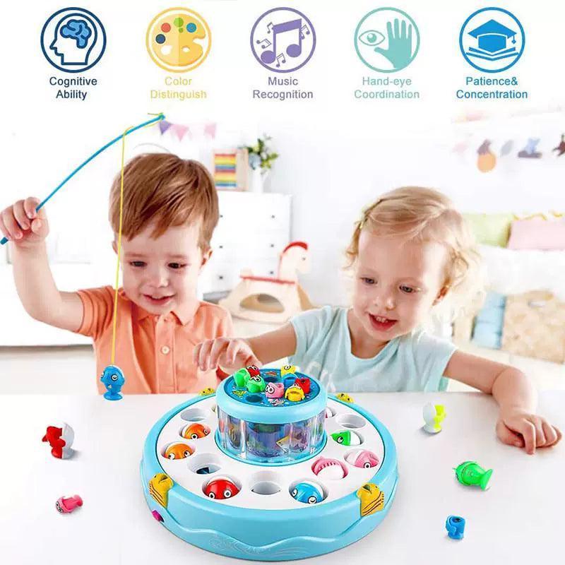 Playhouse Electric Double Fishing Toy Set – Kids’ Fun Game - ClubOn