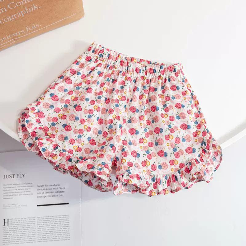 Girls' Summer Floral Shorts – Super Soft & Adorable - ClubOn