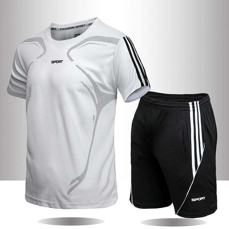 Summer Men’s Sport Gym Fitness Suit 2pcs Set for Workout and Casual Wear - ClubOn