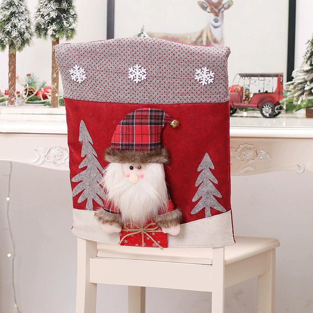 Christmas Red Chair Covers for Holiday Decorations - ClubOn