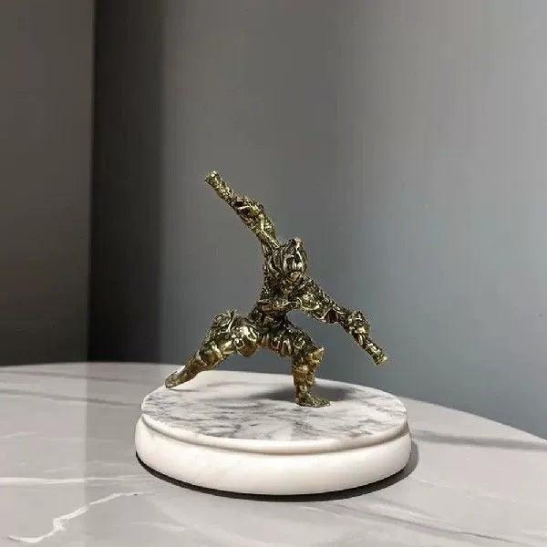 Creative Alloy WU KONG Figure – Handmade Bronze Hell Fire Sun Sculpture - ClubOn