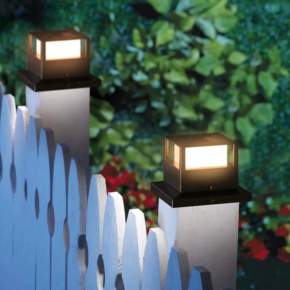 Solar Column Light LED – Outdoor Fence & Gate Pillar Lighting - ClubOn