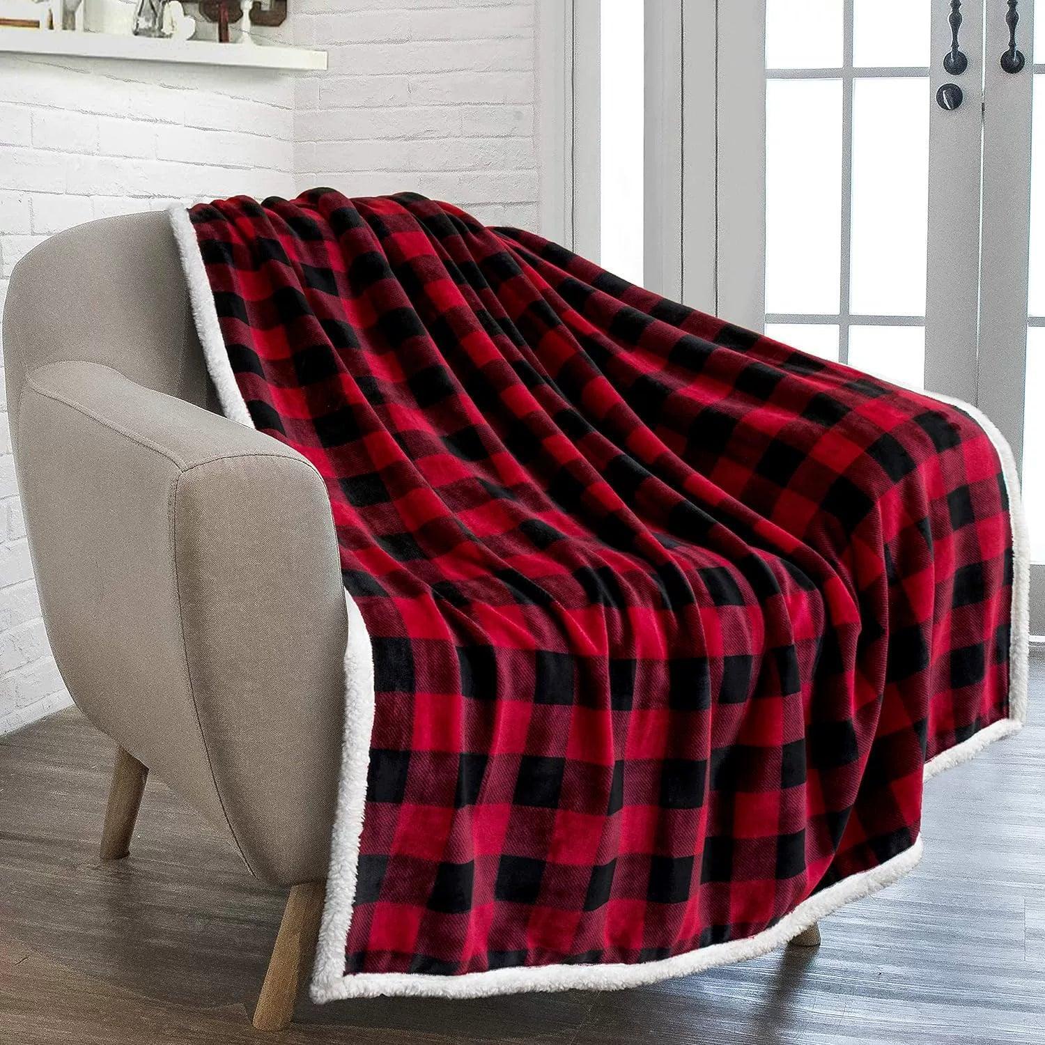 Original Lambskin Blanket – Thick & Warm Double Flannel Winter Sofa Throw - ClubOn