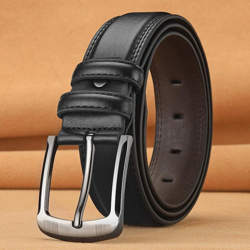 Men's Waist Belt – Black Leather Belt for Jeans, Stylish for Men - ClubOn